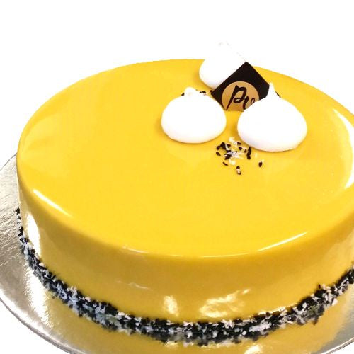 12nd Sept - Mirror Glaze Lemon Marshmallow Mousse Cake
