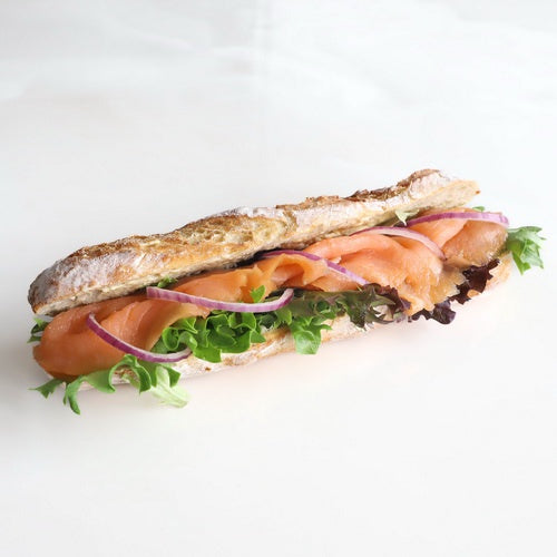 French sandwish | French baguette | French roll | Salmon | Bakery