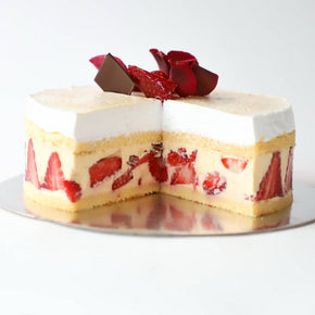 Fraisier birthday cake | Strawberry cake | Nut free celebration cakes