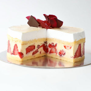 Fraisier birthday cake | Strawberry cake | Nut free celebration cakes