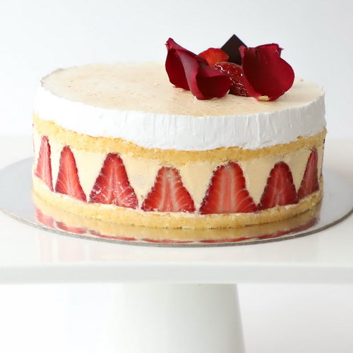 Fraisier birthday cake | Strawberry cake | Nut free celebration cakes